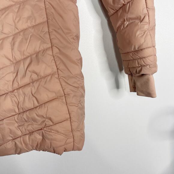 Spyder Girls Small 7 Light Pink Clara Short Puffer Jacket Misty Rose Hooded - Picture 6 of 12